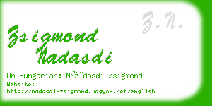 zsigmond nadasdi business card